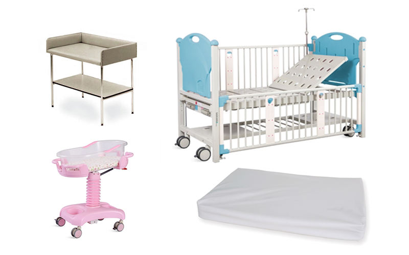 Pediatric beds and cradles