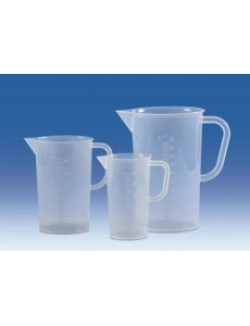Measuring cup with handle, PP, raised graduation