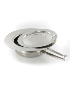 S/S BED PAN ROUND WITH LID...