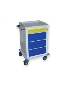 MODULAR TROLLEY painted steel with 1+3 drawers