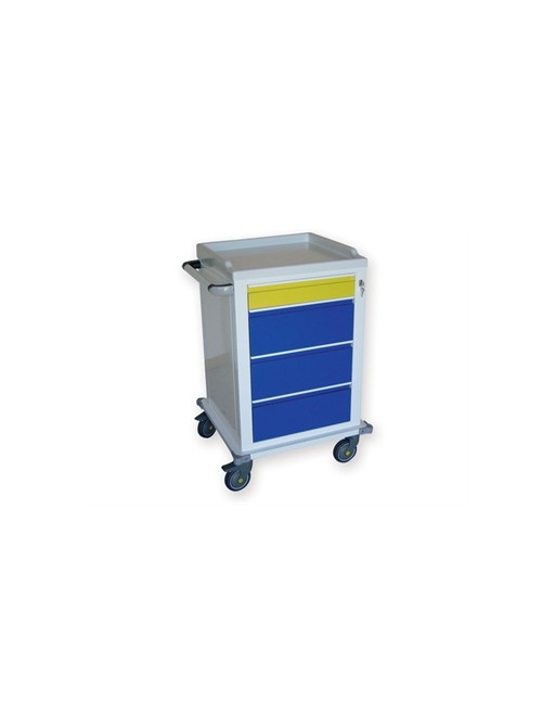 MODULAR TROLLEY painted steel with 1+3 drawers