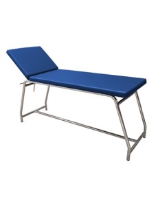 EXAMINATION COUCH load 120 kg - chromed, blue mattress