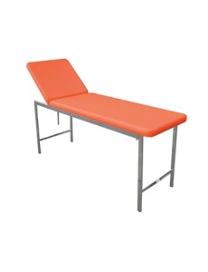 CLASSIC EXAMINATION COUCH - chromed - apricot