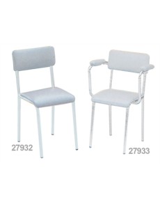 CHAIR - padded seat - grey