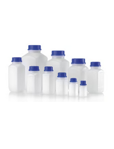 Square wide-mouth chemical bottles without cap, HDPE