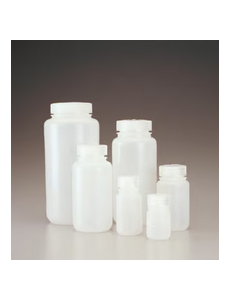 Wide mouth bottles Nalgene™, HDPE with screw cap, PP