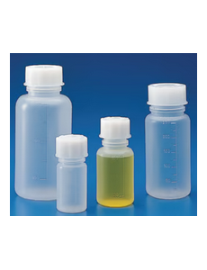 Wide-mouth bottles, graduated, PP
