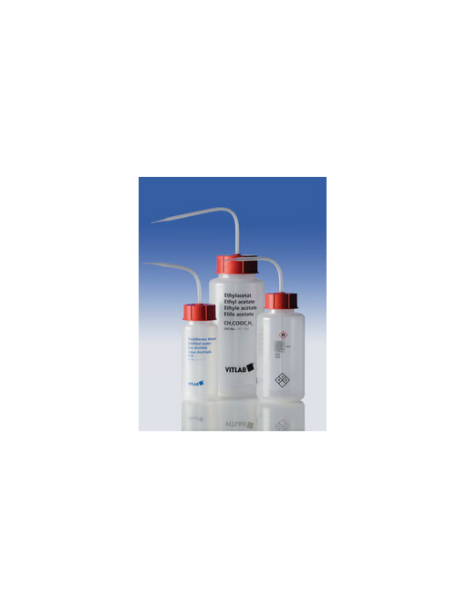 VITsafe™ safety spray bottles with print, wide neck, PP/LDPE