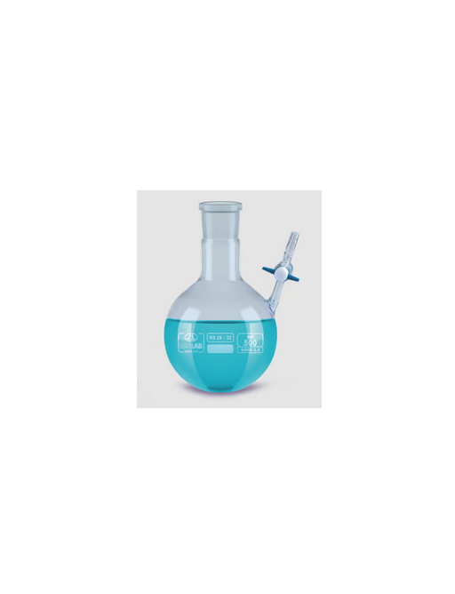 Nitrogen round bottom flask (Schlenk flask), borosilicate glass 3.3
