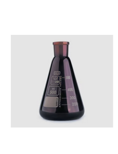 Erlenmeyer flasks with standard ground joint, borosilicate glass 3.3, brown glass