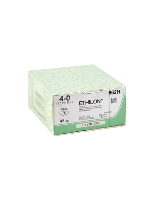 ETHICON ETHILON MONOFILAMENT-NAHTMATERIAL – Nadelstärke 4/0, 19 mm