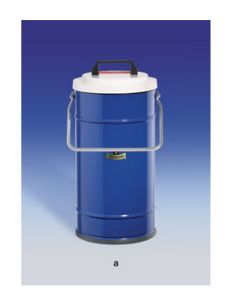 Large volume Dewar flasks, cylindrical shape, for CO2 and LN2