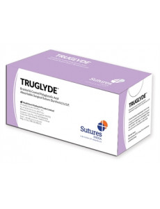 TRUGLYDE ABSORB. SUTURE gauge 4/0 circle 3/8 needle 19mm - 45cm - violet