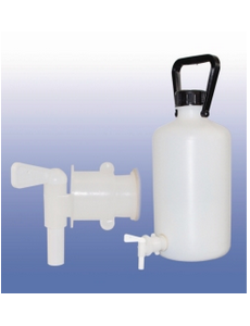 LLG carboy bottle, narrow neck, HDPE, with tap