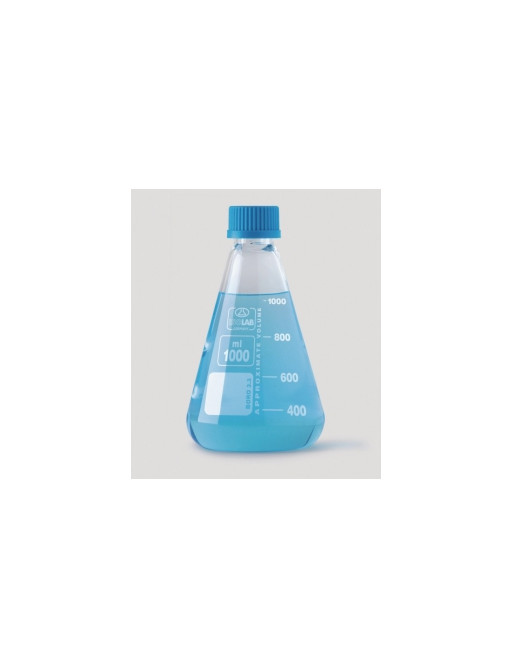 Erlenmeyer flask, borosilicate glass 3.3, with screw cap