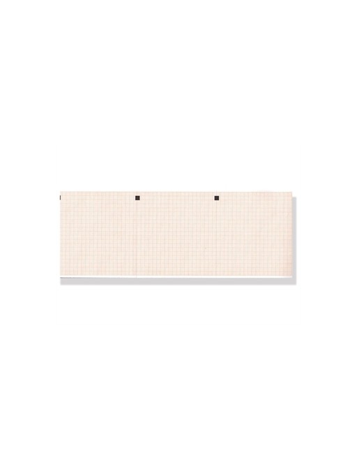 Papier thermique ECG 112x100mm x300f paquet - grille orange