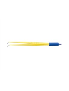 DISPOSABLE STRAIGHT FORCEPS 15 cm with 3 m cable - angled tip 1.0 mm